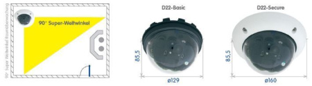 D22M-Sec-Night сетевая мегапиксельная камера купольного дизайна со сменным объективом