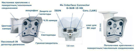 M12D-IT-D наружная сетевая мегапиксельная камера