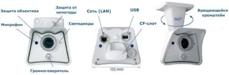 М22М-Secure-R8 наружная высокоэффективная сетевая мегапиксельная камера с внутренней флеш-памятью до 8 Гб